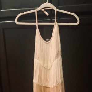 Flapper dress different shade of pink and nude Zara party dress